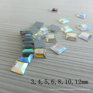 Wholesale Square Crystal Ab Non-Hotfix Rhinestone